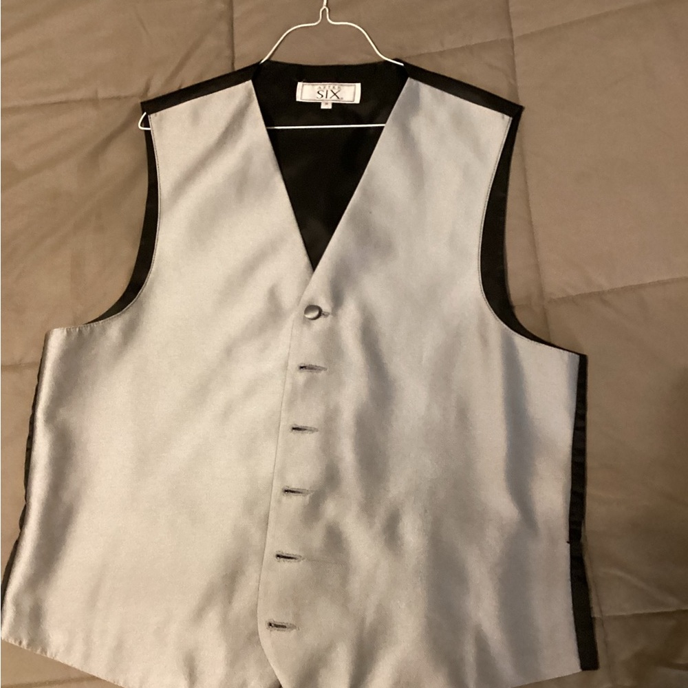 Gray and Black Vest